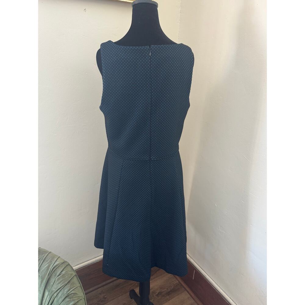 LOFT Women’s Size 10 Navy Blue Polka Dot Sleeveless A-Line Dress - Picture 2 of 10